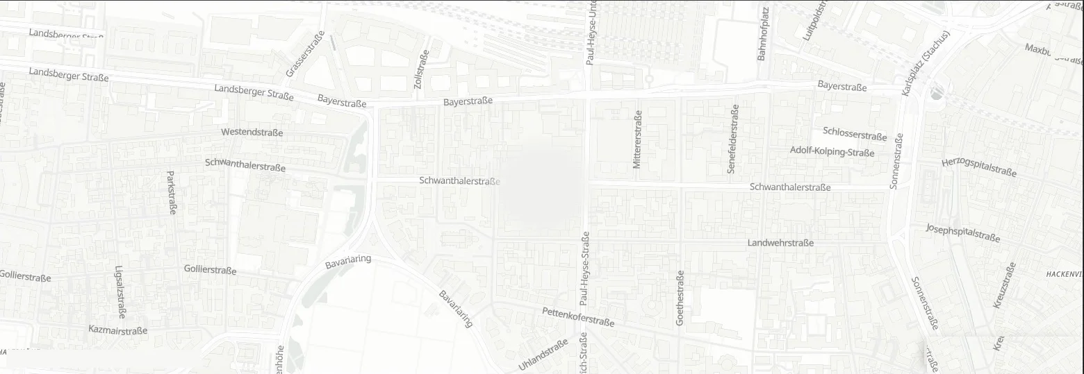 Karte des Quartiers um die Schwanthalerstraße 73